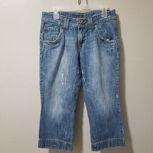 Maurices Cotton Distressed Jean Capris Women's 7/8